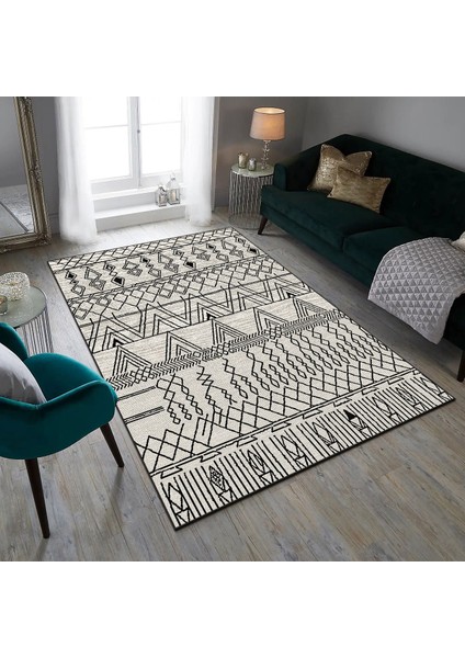 Modern Dijital Baskı Dört Mevsim Yıkanabilir Kaymaz Taban Salon Halısı Mutfak Halısı Yolluk