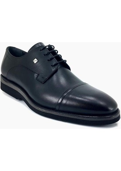 3103 Günlük Eva Taban Erkek Deri Ayakkabı-Siyah