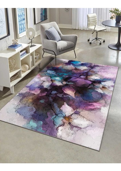 Modern Dijital Baskı Dört Mevsim Yıkanabilir Kaymaz Taban Salon Halısı Mutfak Halısı Yolluk