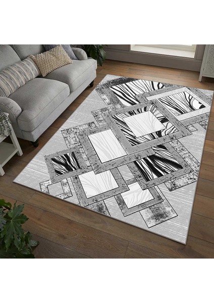 Modern Dijital Baskı Dört Mevsim Yıkanabilir Kaymaz Taban Salon Halısı Mutfak Halısı Yolluk