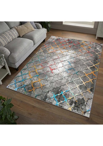 Modern Dijital Baskı Dört Mevsim Yıkanabilir Kaymaz Taban Salon Halısı Mutfak Halısı Yolluk