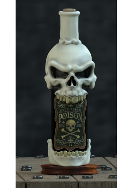 Şarap Tutacağı Kuru Kafa Dekoratif Şaraplık Hediye