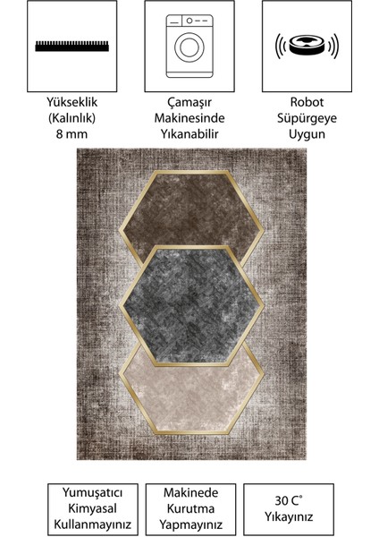 Modern Dijital Baskı Dört Mevsim Yıkanabilir Kaymaz Taban Salon Halısı Mutfak Halısı Yolluk
