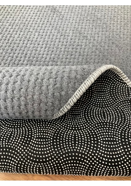 Boncuk Soft Kaymaz Taban Oda Salon Koridor Mutfak Halı Yolluk Kesme Halı Kilim Antrasit fiyatları