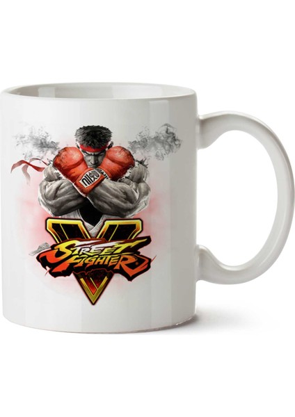Street Fighter V Iki Tarafı Baskılı Kupa Bardak