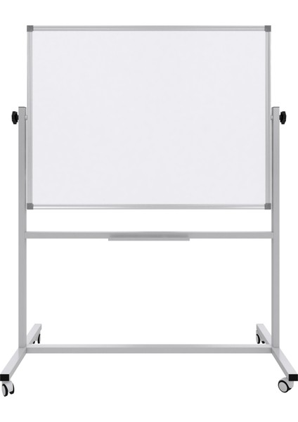 90X120 CM-360° Dönerli Ayaklı Çift Taraflı Tekerlekli Mobil Yazı TAHTASI-PAN301
