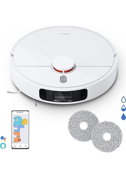 Ultra Premium 3D Engellerden Kaçınma, Halı Kenarı Tanımlama, Çift Ped Basınçlı Paspas Özelliği Robot Süpürge+ + Luciole Beyaz Lambader Hediye!