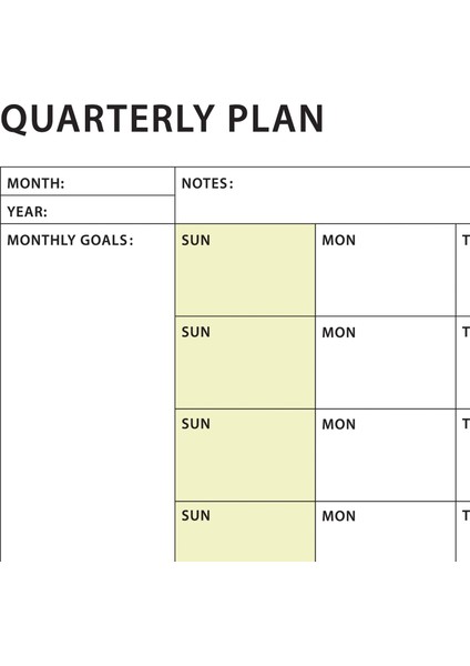 Amerikan Standardı Tarihsiz Üç Aylık Duvar Takvimi, Yeşil Renkler, Pazar Günü Başlagıç, Üç Aylık Duvar Planlayıcısı, 90 Günlük Takvim, 90 Günlük Plan - 35X50CM modelleri