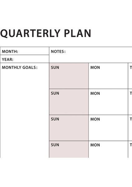 Amerikan Standardı Tarihsiz Üç Aylık Duvar Takvimi, Kahve Tonları, Pazar Günü Başlagıç, Üç Aylık Duvar Planlayıcısı, 90 Günlük Takvim - 50X70CM modelleri
