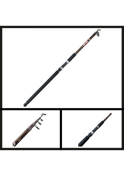 Uyguna-Yakala 60-120 gr Protackle Beacon 2.70 mt Teleskopik Kamış KAHVE-AMS.037