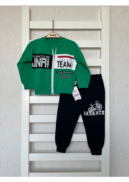 2iplik Mevsimlik, Fermuarlı, Yazı Baskılı Alt Üst Takım, Eşofman Takım