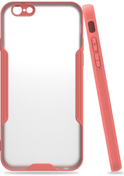 Apple iPhone 6 Kılıf Platin Silikon - Pembe