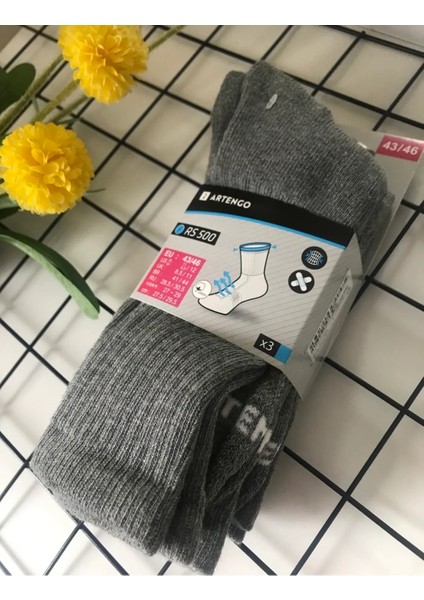 Artengo Uzun Konçlu Tenis Çorabı - 3'lü Paket - Rs 500