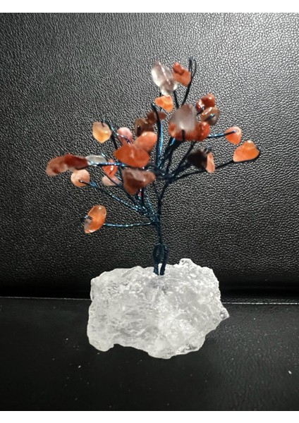 Sertifikalı Taş Akik Taşı Dekoratif El Yapımı Ağaç