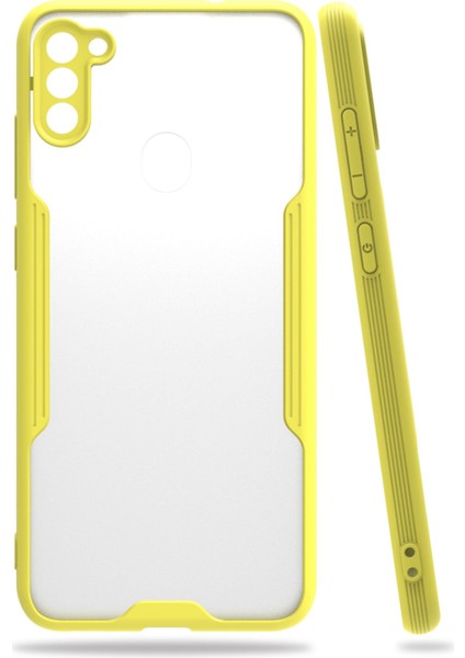 Samsung Galaxy M11 Kılıf Platin Silikon - Sarı 300099