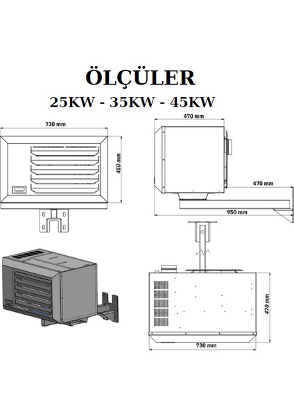 Doğalgazlı Fanlı Isıtıcı 35KW