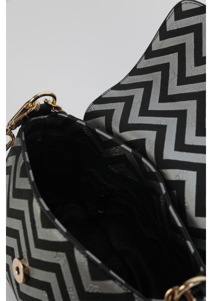 Gümüş Siyah Uzun Askılı Kol Çantası 05PO24Y1969ZKM Gmss indirimleri