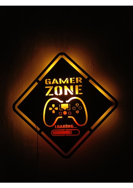 Gamer Zone Oyuncu Gaming Siyah Ahşap Ledli Tablo modelleri