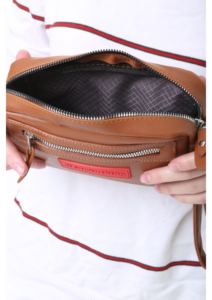 Taba Minik Unisex 3 Gözlü Deri Çanta