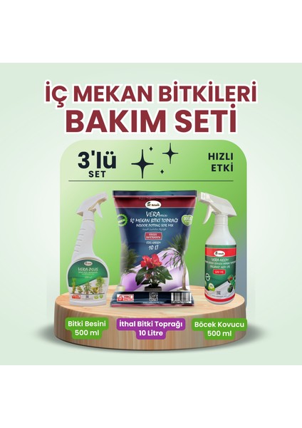 Vera Iç Mekan Bitkileri Bakım Seti 3lü Set VS3LÜ
