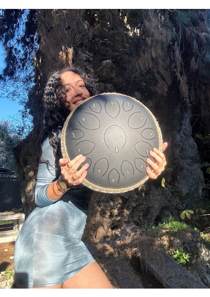 15 Notalı Karbonçelik Pro Handpan – 2 Yıl Garantili Müzikal Enstrüman
