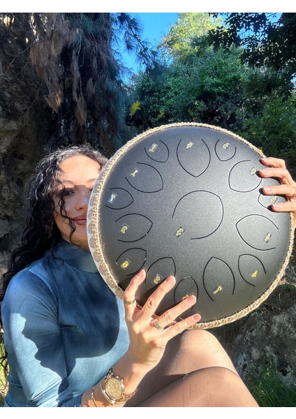 15 Notalı Karbonçelik Pro Handpan – 2 Yıl Garantili Müzikal Enstrüman