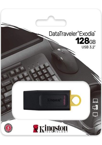 Kıngston Exodıa Datatraveler 128GB USB 3.2 Flash Bellek DTX/128GB