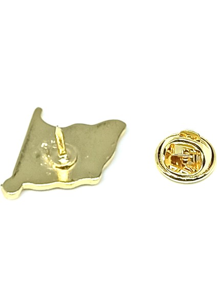 Damla Etiket Filistin Bayrak Görselli Gold Renk Metal Yaka Rozeti 1 Adet fırsatları