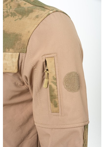 Cep Kapaklı 5 Cepli Unisex Softshell Su Geçirmez Mont