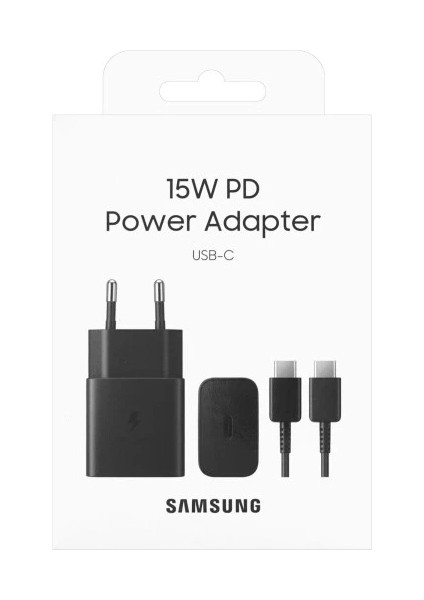 Samsung 15W Pd Şarj Cihazı Adaptör + Kablo ( Türkiye Garantili ) EP-T1510XBEGWW EP-T1510