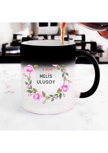 Kadınlar Günü Hediyesi Kişiye Özel Sihirli Kupa
