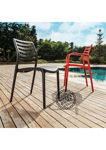 Lixa Kollu Bahçe Sandalye Kırmızı fiyatları