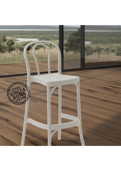 Santos Bahçe Bar Sandalye Beyaz - 65 cm fiyatları