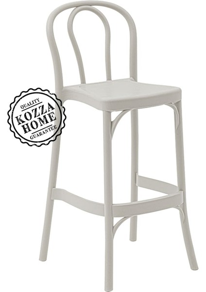 Kozza Home Santos Bahçe Bar Sandalye Beyaz - 75 cm