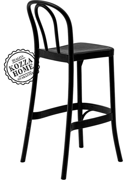 Santos Bahçe Bar Sandalye Siyah - 65 cm