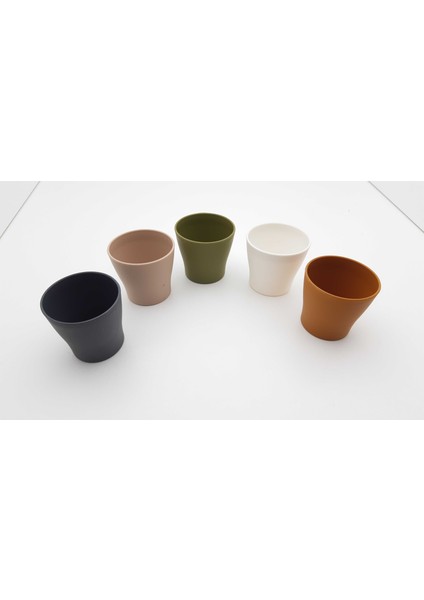 Plastik Düz Tekli Sukulent ve Kaktüs Saksısı 6x6 cm 5 Adet