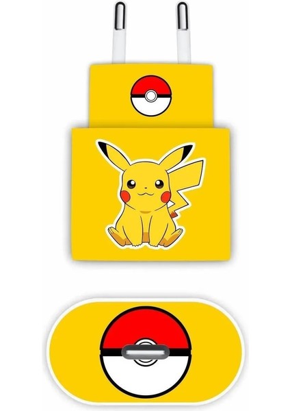 Iphone 20w Uyumlu Pikachu Pokemon Baskılı Şarj Aleti Kaplaması