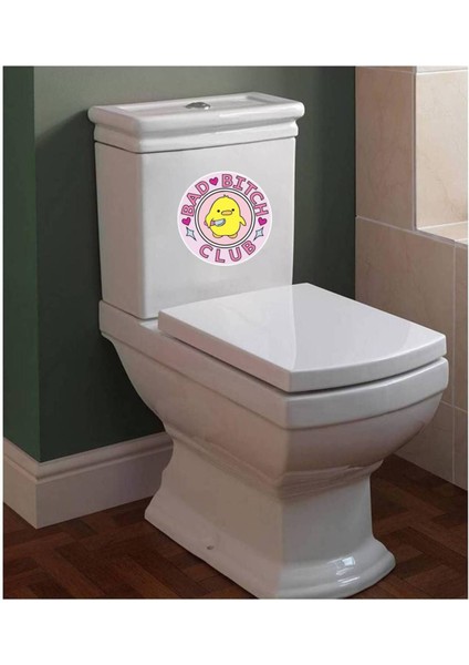 Belalı Civciv Bad Club Klozet Kapağı Sticker Banyo Wc Sticker fiyatları