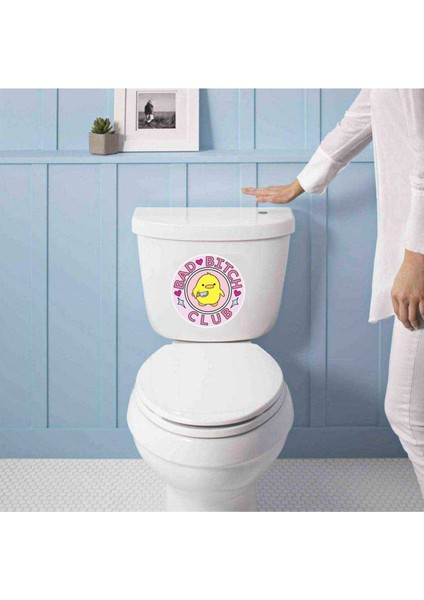 Belalı Civciv Bad Club Klozet Kapağı Sticker Banyo Wc Sticker modelleri
