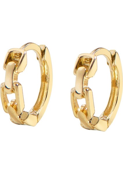 14 Ayar Modern Halka Altın Küpe 1,09 gr
