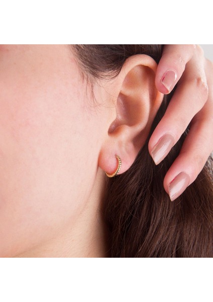 14 Ayar Altın Minik Modern Burgulu Halka Küpe 1,29 gr fiyatları