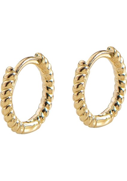 14 Ayar Altın Minik Modern Burgulu Halka Küpe 1,29 gr fırsatları