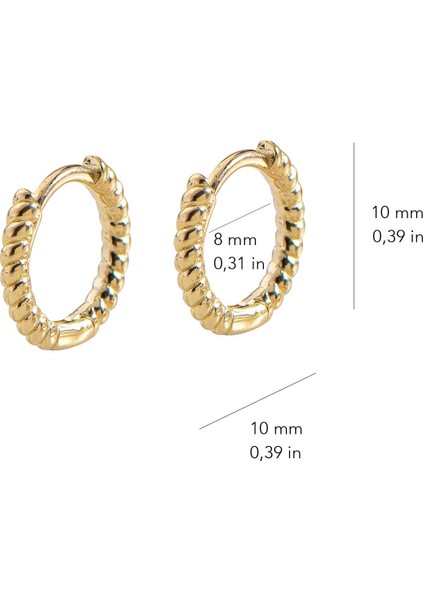 14 Ayar Altın Minik Modern Burgulu Halka Küpe 1,29 gr indirimleri