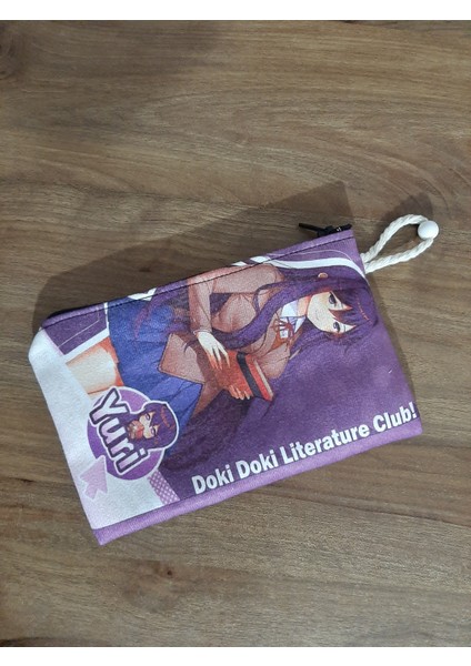 Doki Doki Literature Club - Yuri Desenli Tasarım Bez Kalemlik-Cüzdan