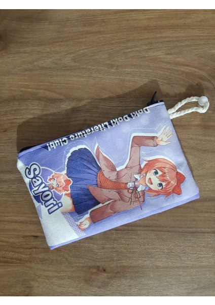 Doki Doki Literature Club - Sayori Desenli Tasarım Bez Kalemlik-Cüzdan