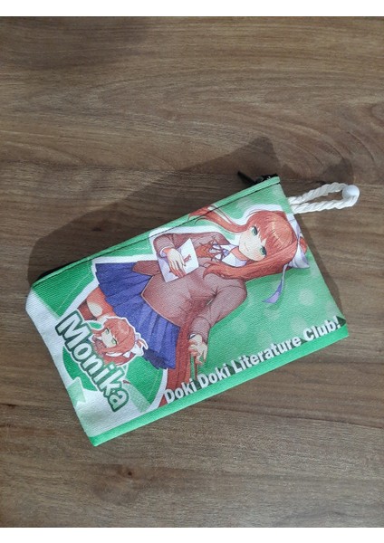 Doki Doki Literature Club - Monika Desenli Tasarım Bez Kalemlik-Cüzdan