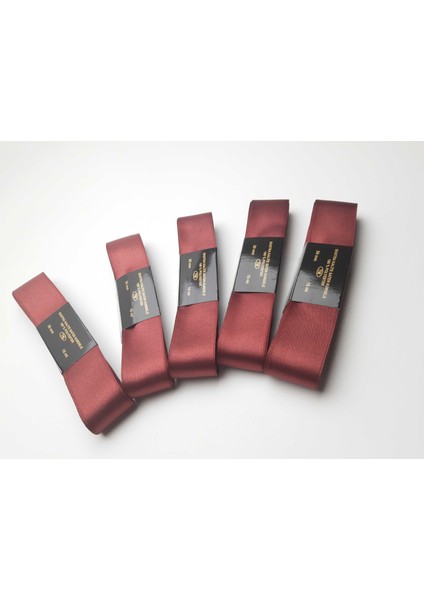 Bordo Saten Kurdele 3 cm Genişlik 10 mt Uzunluk (5 Adet)