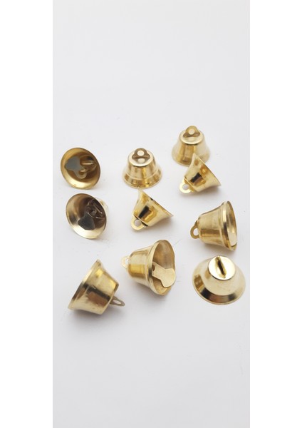 Dekoratif Süsleme Amaçlı Altın Renk 10 Adet 2 cm Metal Çan