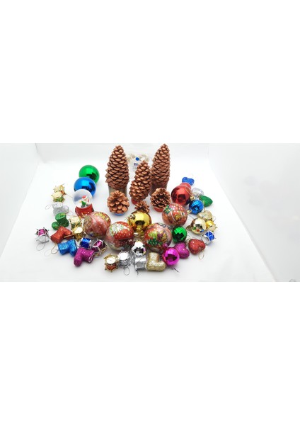 Yılbaşı, Yeni Yıl Noel Ağacı, Tam Set Parti Süsleme Malzemeleri Model 07