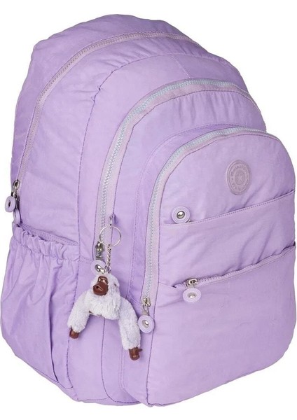 Kırınkıl Su Itici Kumaş 5 Bölmeli Aksesuarlı Okul Sırt Çantası SYG1625-MOR fiyatları